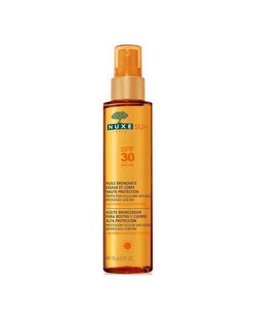 Nuxe Sun Aceite bronceador Rostro y Cuerpo Spray SPF30+ 150 ml